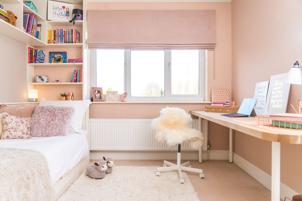 This is an example of a small transitional kids' room in Wiltshire.