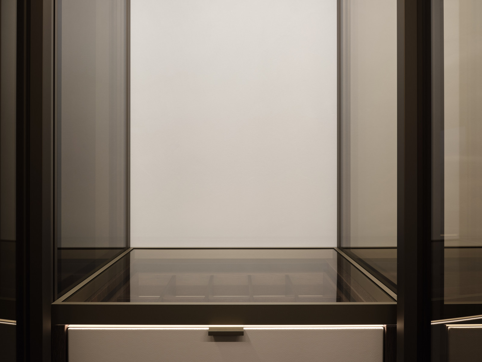 Стеклянная гардеробная система