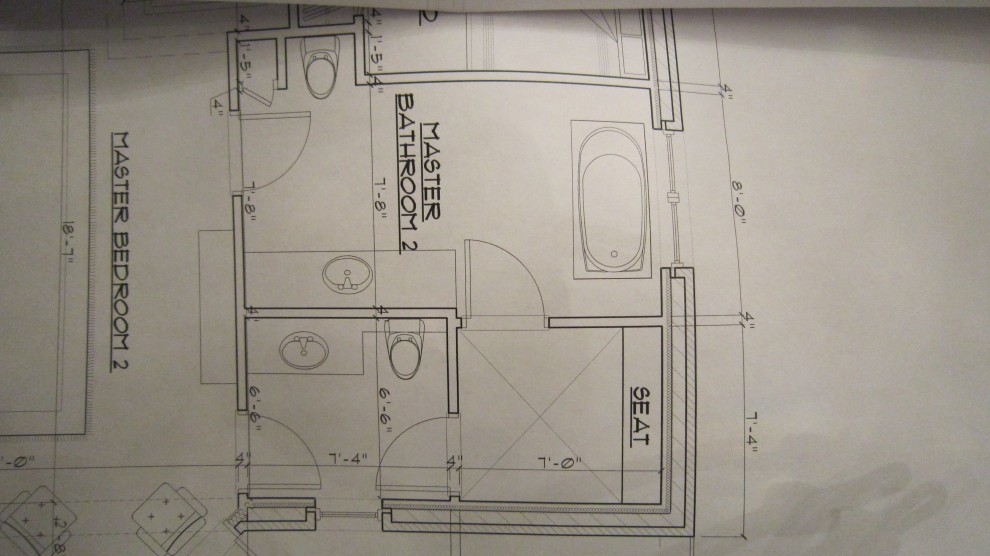 need help with layout for his and hers bathroom