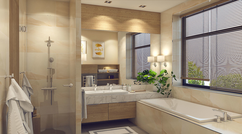 Современная интерьер с классическими акцентами