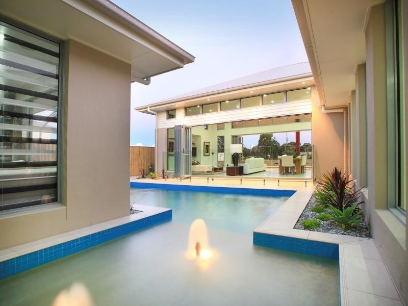 This is an example of a mid-sized contemporary pool in Austin.