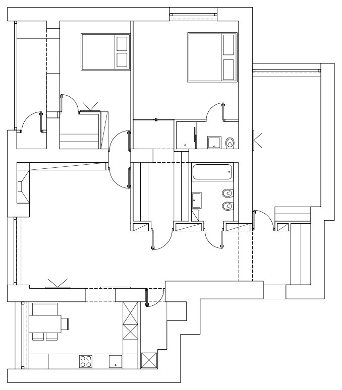 Квартира 135 кв. м. на Мосфильмовской улице