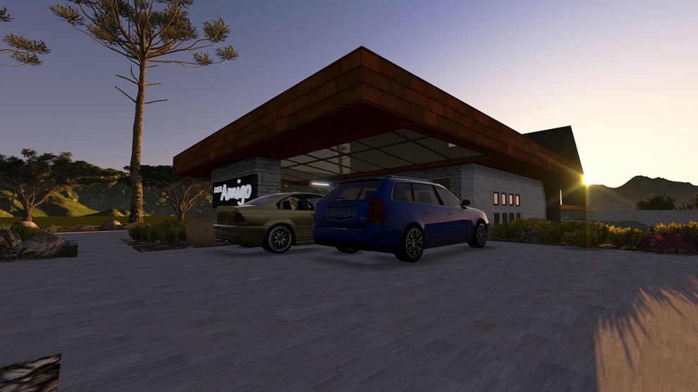 Дом на склоне