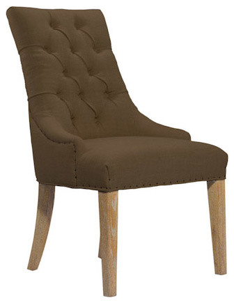 Albert Arm Chair in Brown Linen