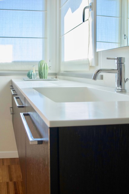 Ispirazione per un bagno di servizio minimal