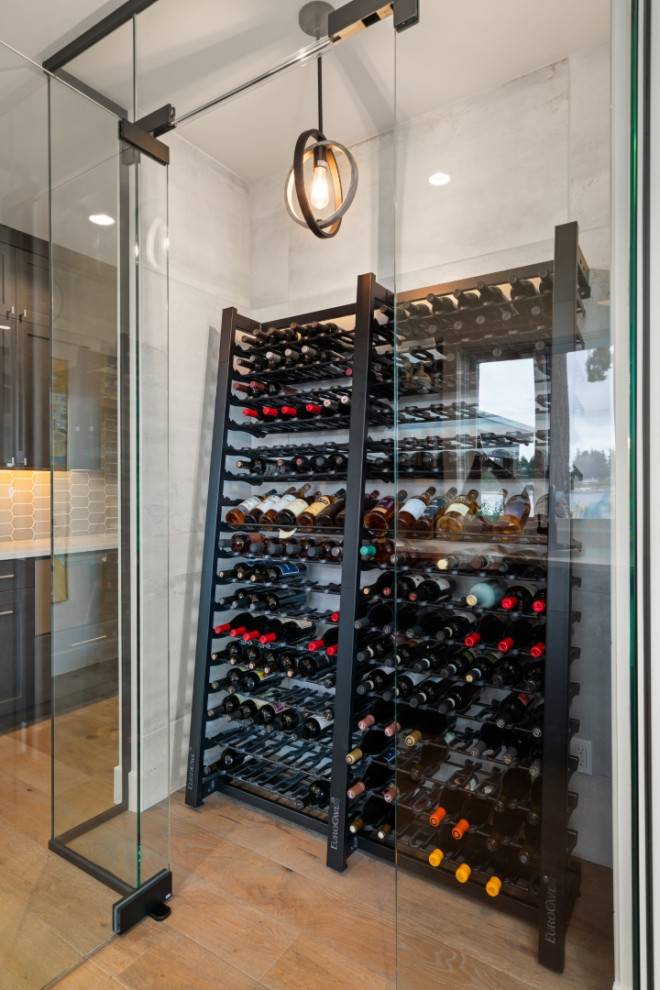 Contemporary wine cellar in Seattle.