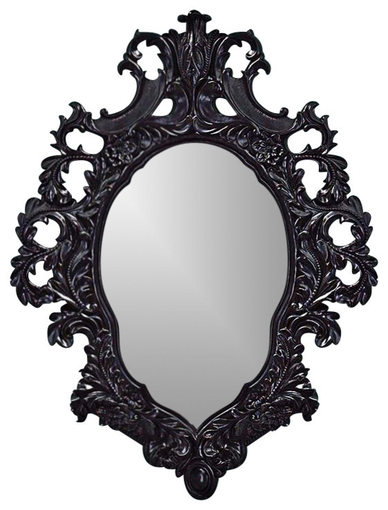 Madame Antoinette Ebony Salon Mirror Contemporary Wall Mirrors By Xoticbrands Home Decor