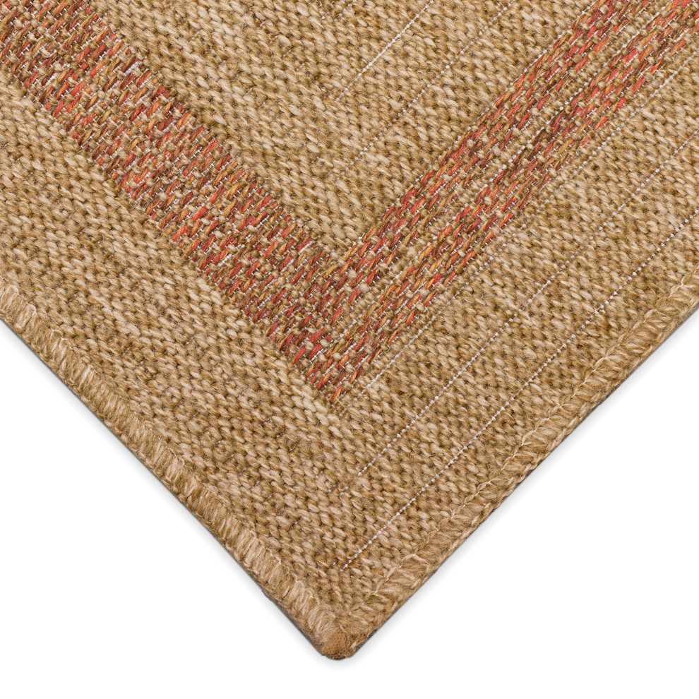 Sahara Multi Border Indoor/Outdoor Rug, 7'10