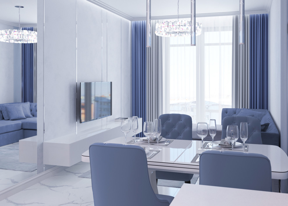 Дизайн-проект 4-х комнатной квартиры 92 м2  ЖК Новые Горизонты