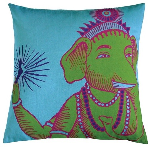 Bazaar 22" x 22" Pillow in Turquoise