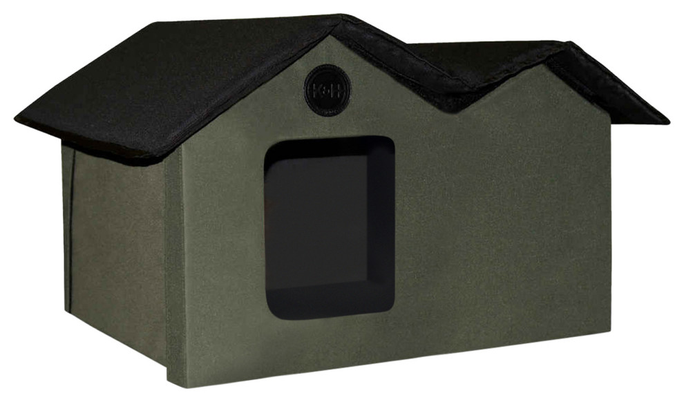 K&H Pet Products Heated Outdoor Kitty House Extra Wide, 21.5"x26.5"x15.5"