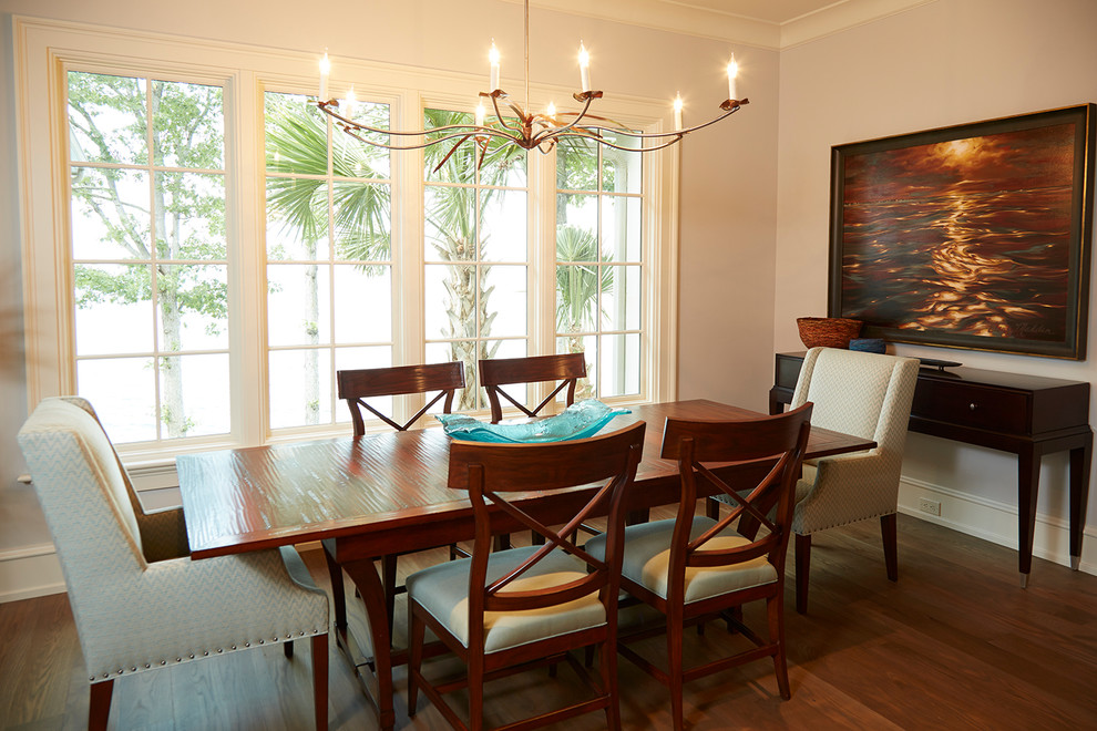Example of a transitional dining room design in Atlanta