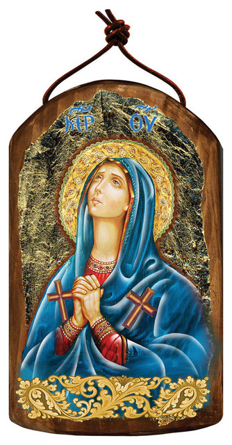 Icon Maria Magdalena Wooden Ornament Traditional Christmas Ornaments By G Debrekht