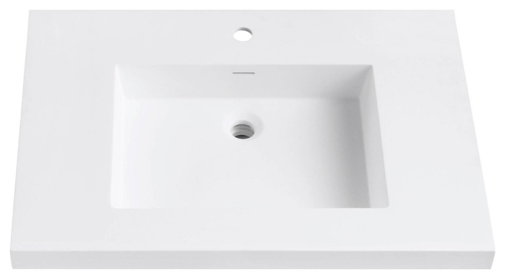 Avanity VUT31 VersaStone 31" Acrylic Vanity Top Transitional Vanity Tops And Side Splashes