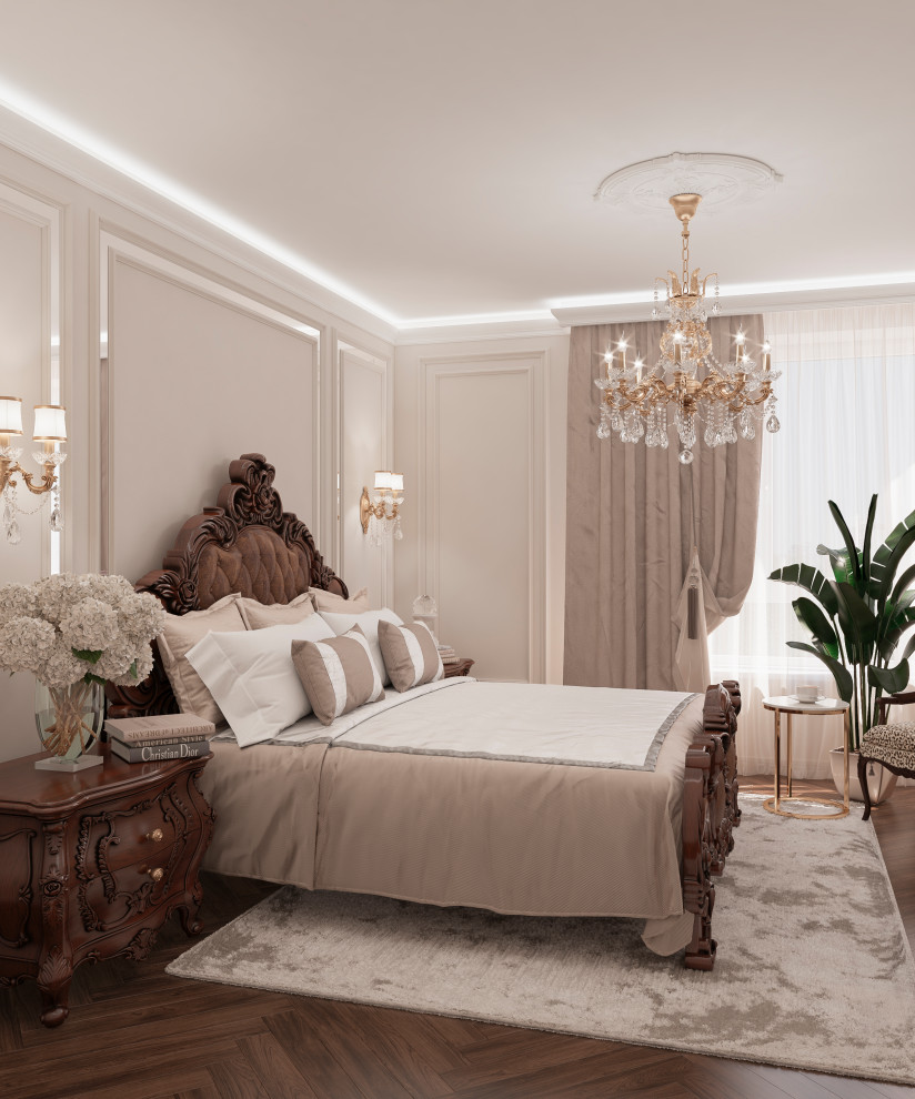 Квартира в классическом стиле с существующей мебелью.