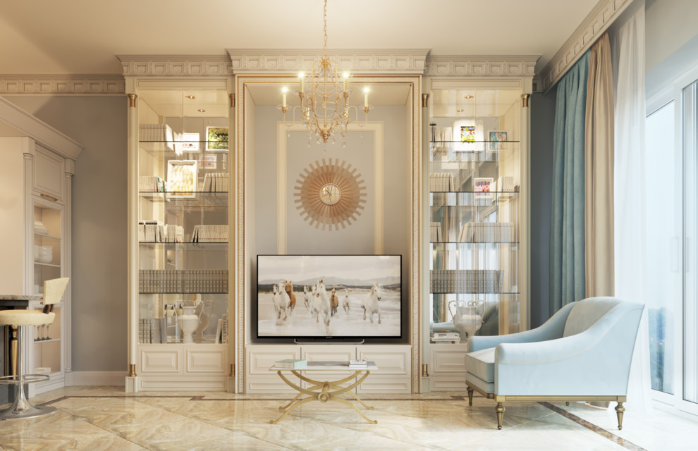 Визуализация гостиной в ЖК Королевский Парк