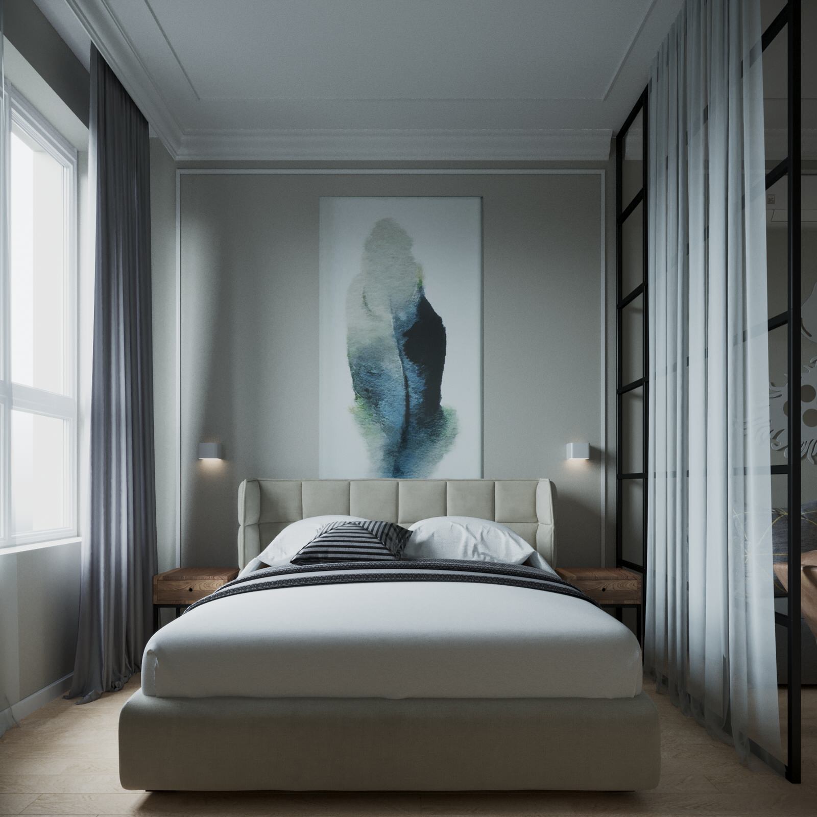 4-к квартира в Москве в пастельных тонах современной классики