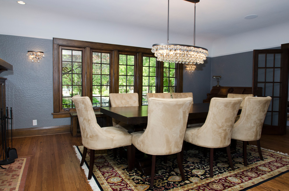 Photo of a mid-sized transitional dining room in Milwaukee.