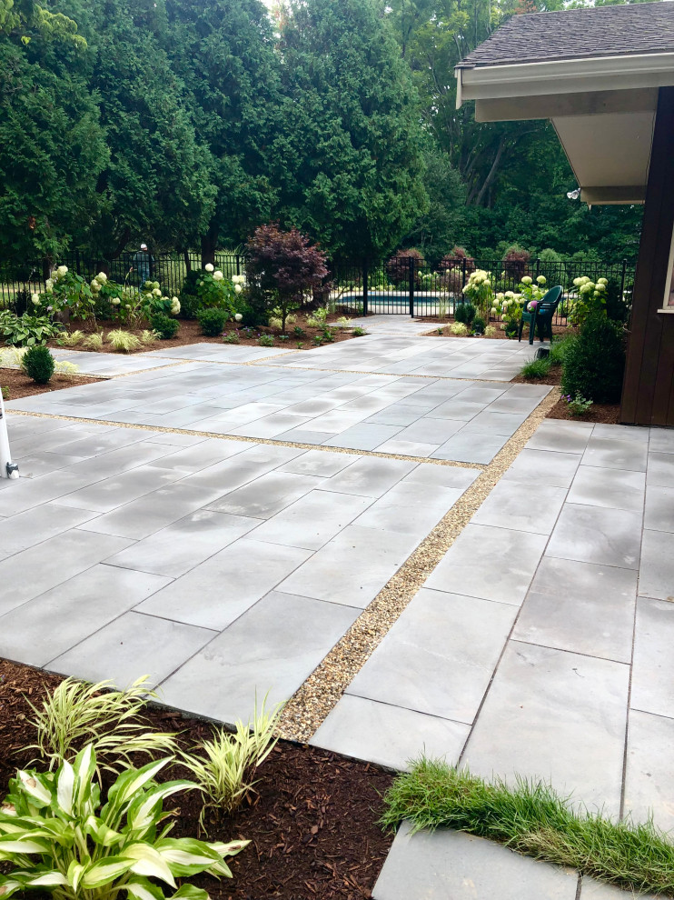 MidCentury Modern Kitchen and patio Midcentury Landscape Boston