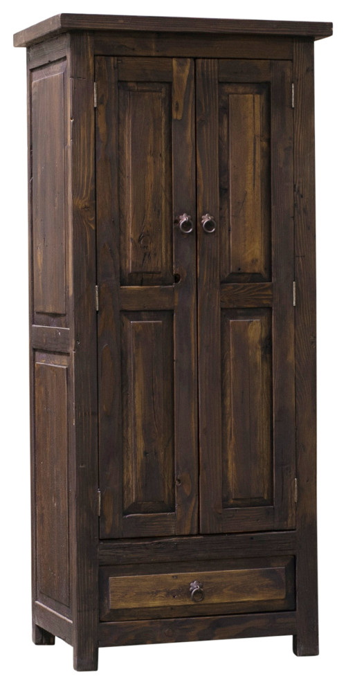 Lewis Reclaimed Wood Armoire and Linen Closet, 24x20x72 Rustic Armoires And Wardrobes by