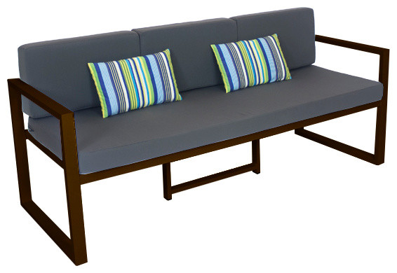 Outdoor 3-Seat Munich Sofa, Bronze