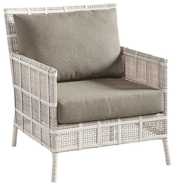 Key West Synthetic Wicker Lounge Chair with Drain-Through Cushions ...