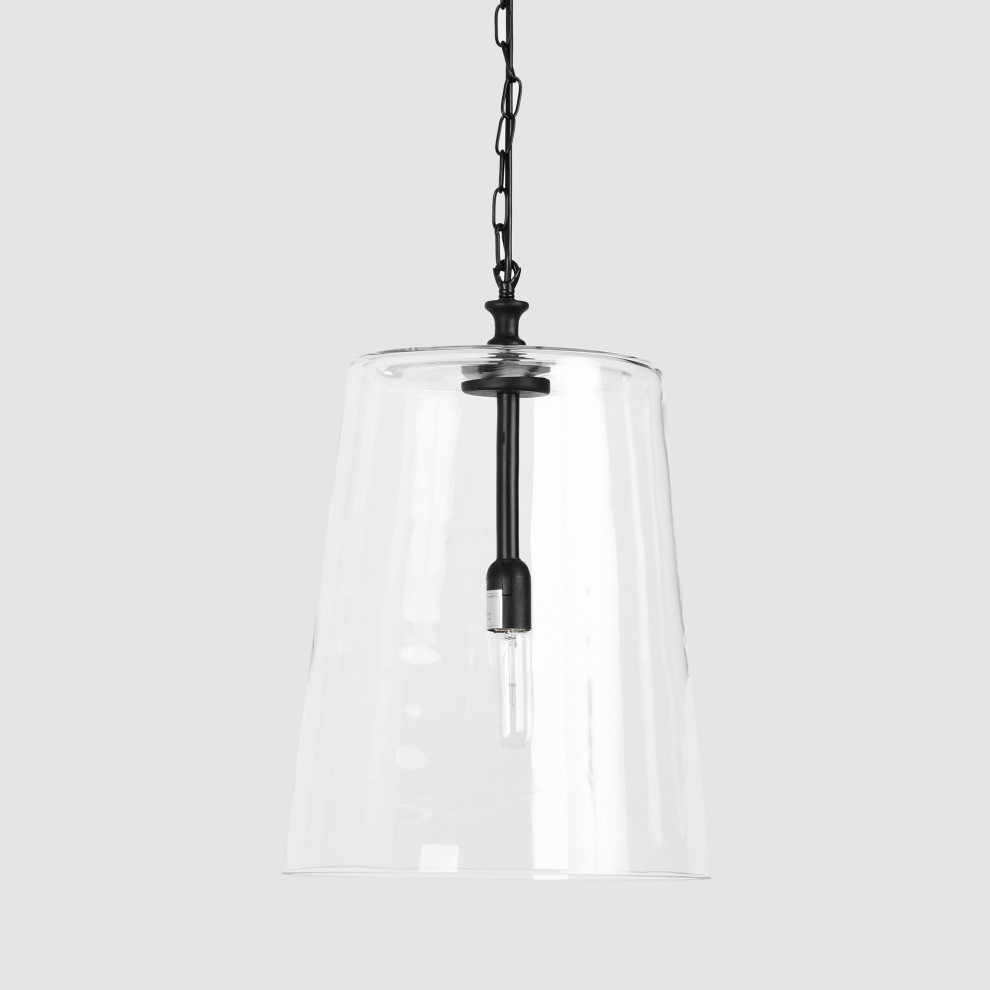 Jolee 1Light Single Glass Pendant by Kosas Home Transitional