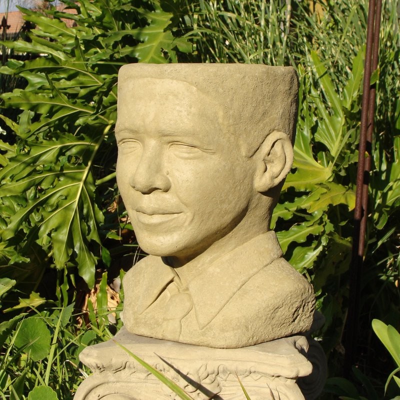 Designer Stone Obama Head Planter Multicolor - 2066