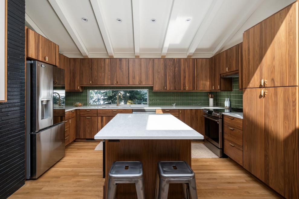 Modern Open Concept Kitchen - Midcentury - Kitchen - Grand Rapids - by ...