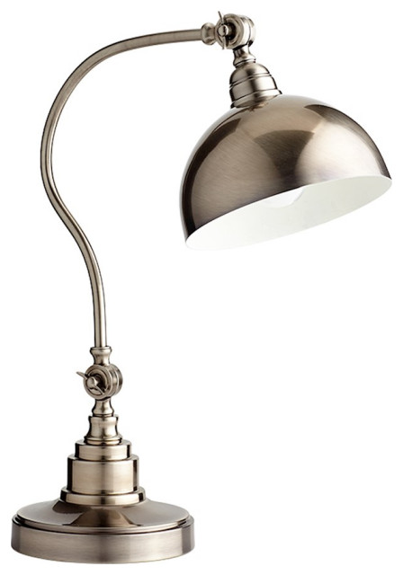 Cyan Design 1 Light Chemile Desk Lamp, Pewter