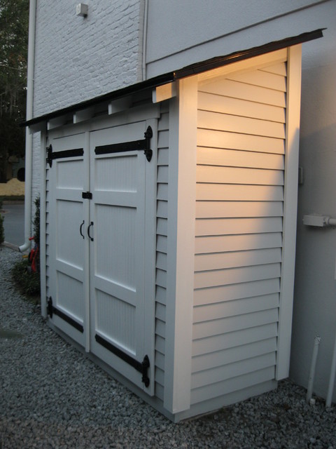 Small Storage Along The Side Of A House Traditional Shed