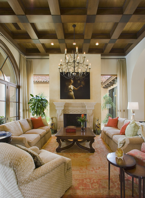 Seven Oaks Showcase mediterranean-living-room