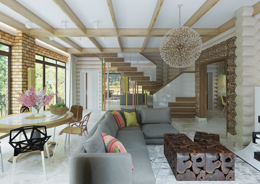 Дизайн деревянного дома в современном стиле, г. Воскресенск Московской области