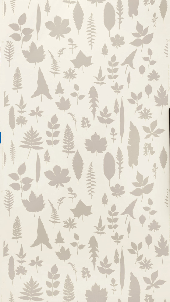 Schumacher Leaves Printed Wallpaper Contemporary Wallpaper by