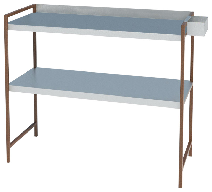 Curonian Metal Potting Bench Contemporary Potting Benches by