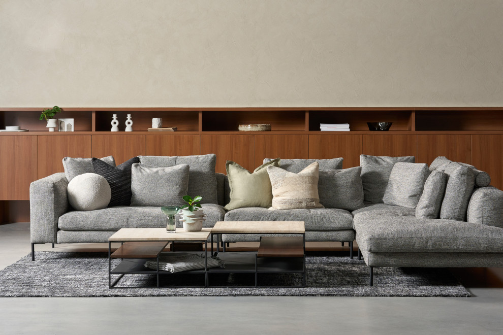 This is an example of a contemporary living room in Melbourne.