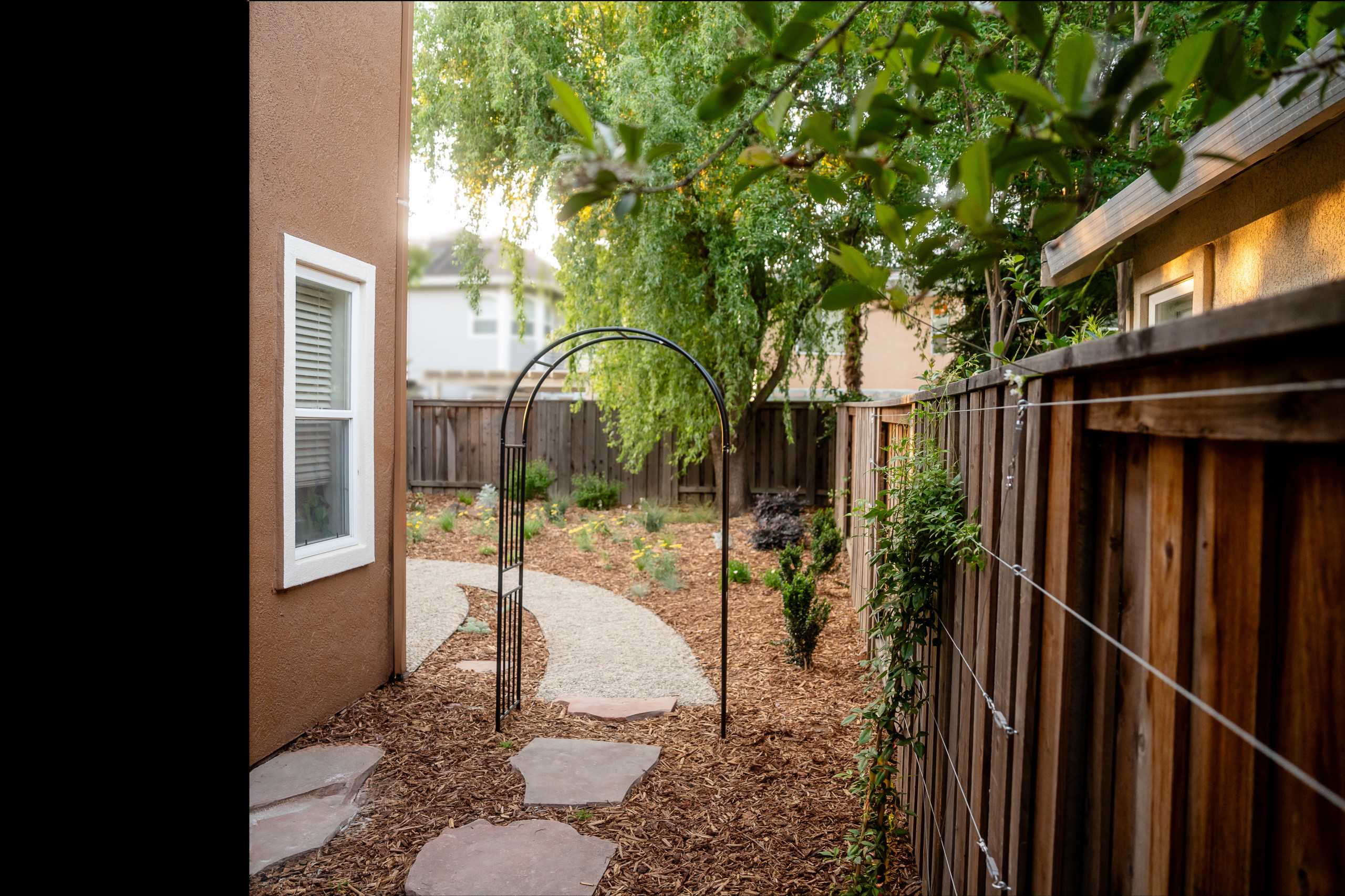 From Side Path to Meadow Through a Framing Arbor
