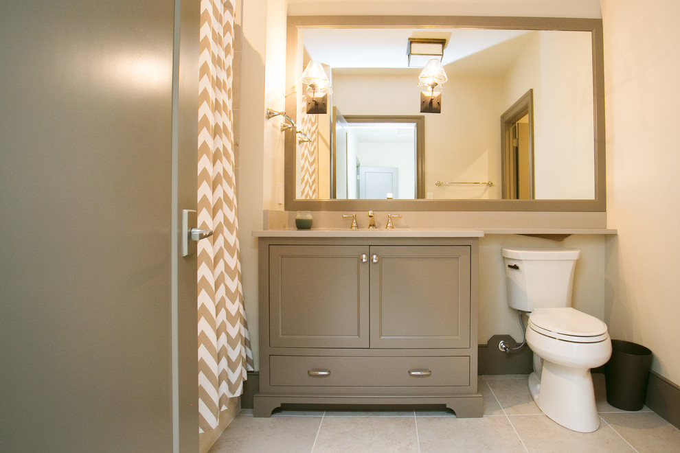 Example of a transitional bathroom design in Indianapolis