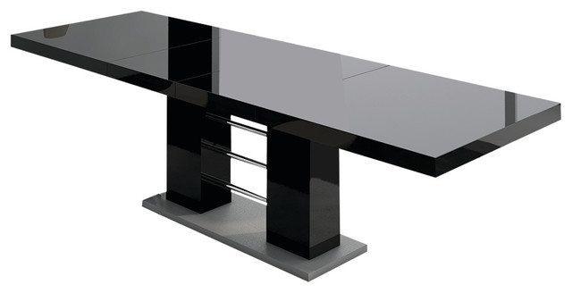 LINOSA Extendable Dining Table, Black