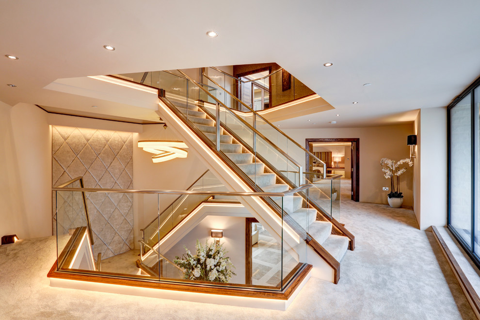 This is an example of a contemporary staircase in Other.