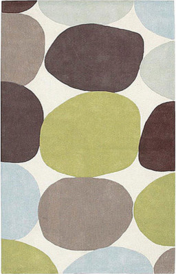 Hand-Tufted Ivory Abstract Rug