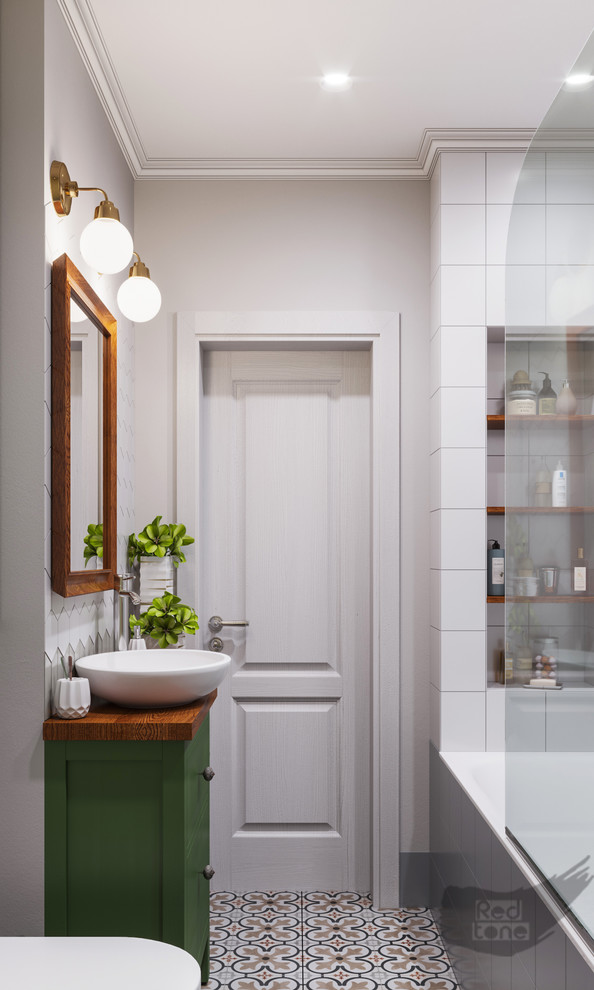 Санузел в проекте Яркая Скандинавия