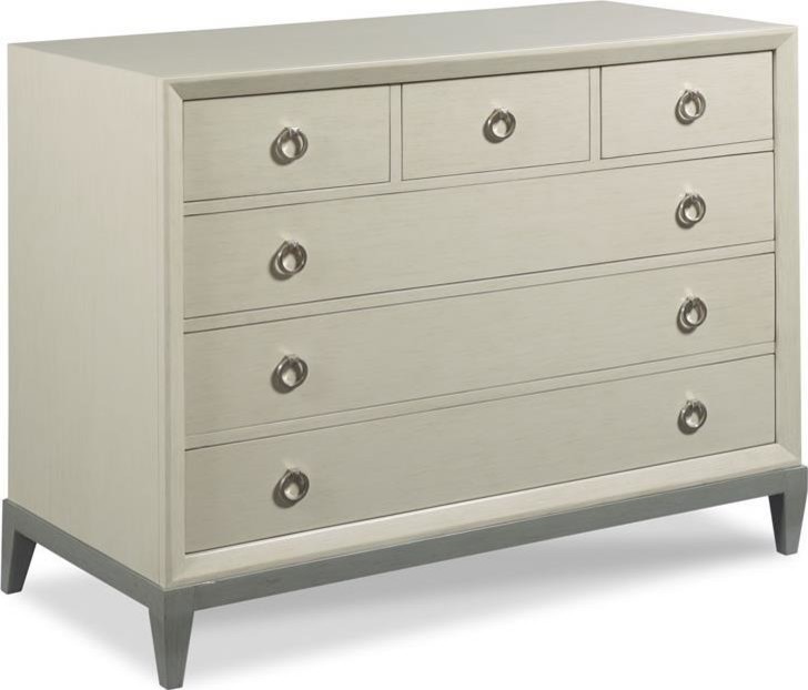 Storage Chest Woodbridge Gray Sahara Wood Brushed Nickel Ring Pulls