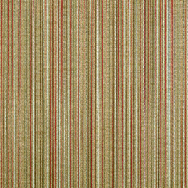 Gold Red And Green Thin Striped Upholstery Jacquard Fabric By The Yard