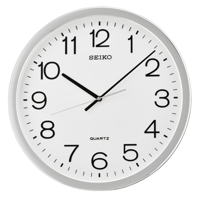 Seiko Clocks Classic Numbered Wall Clock, 16" Contemporary Wall