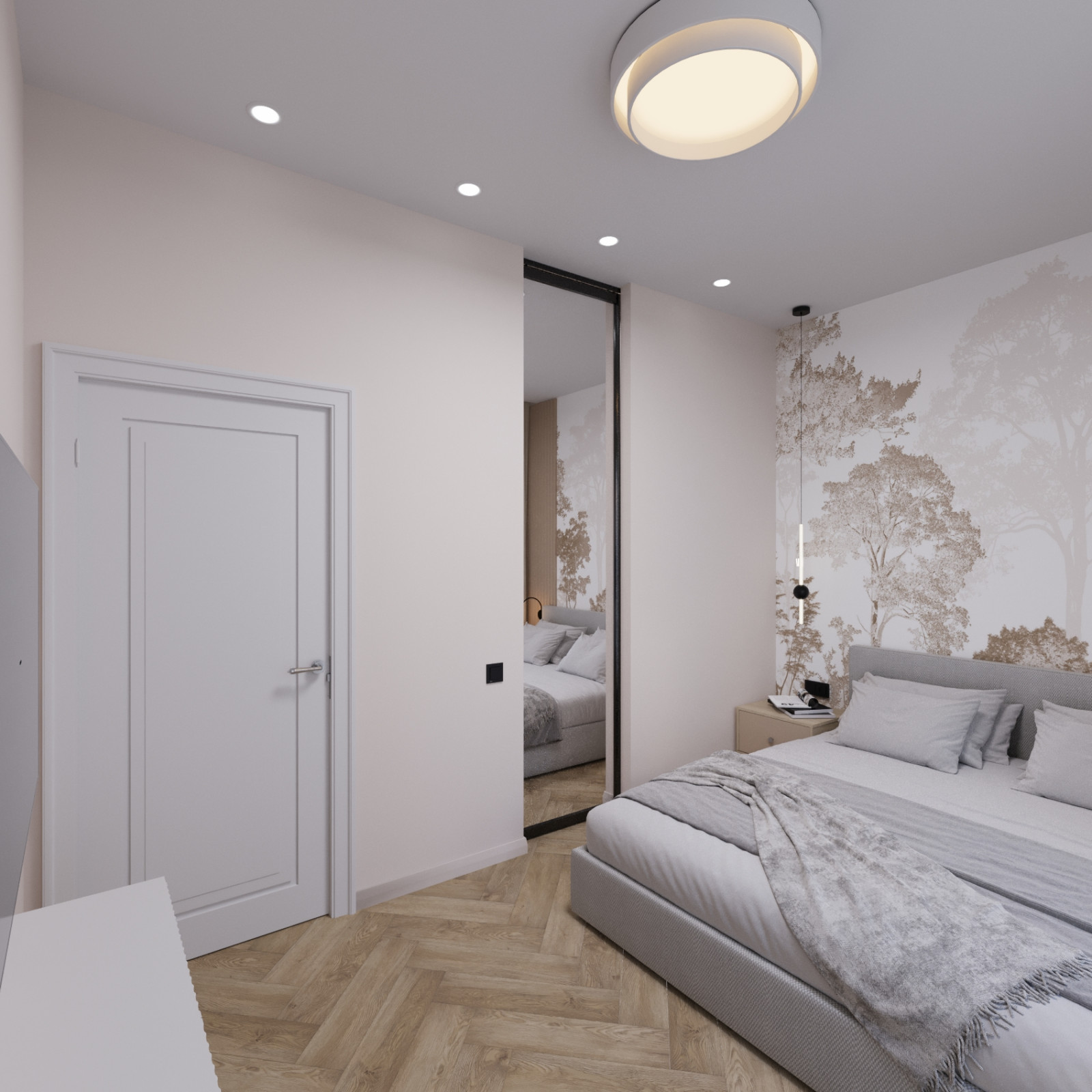 Квартира. Москва. Ореховый бульвар. Эскизы + рабочие фото с реализации проекта