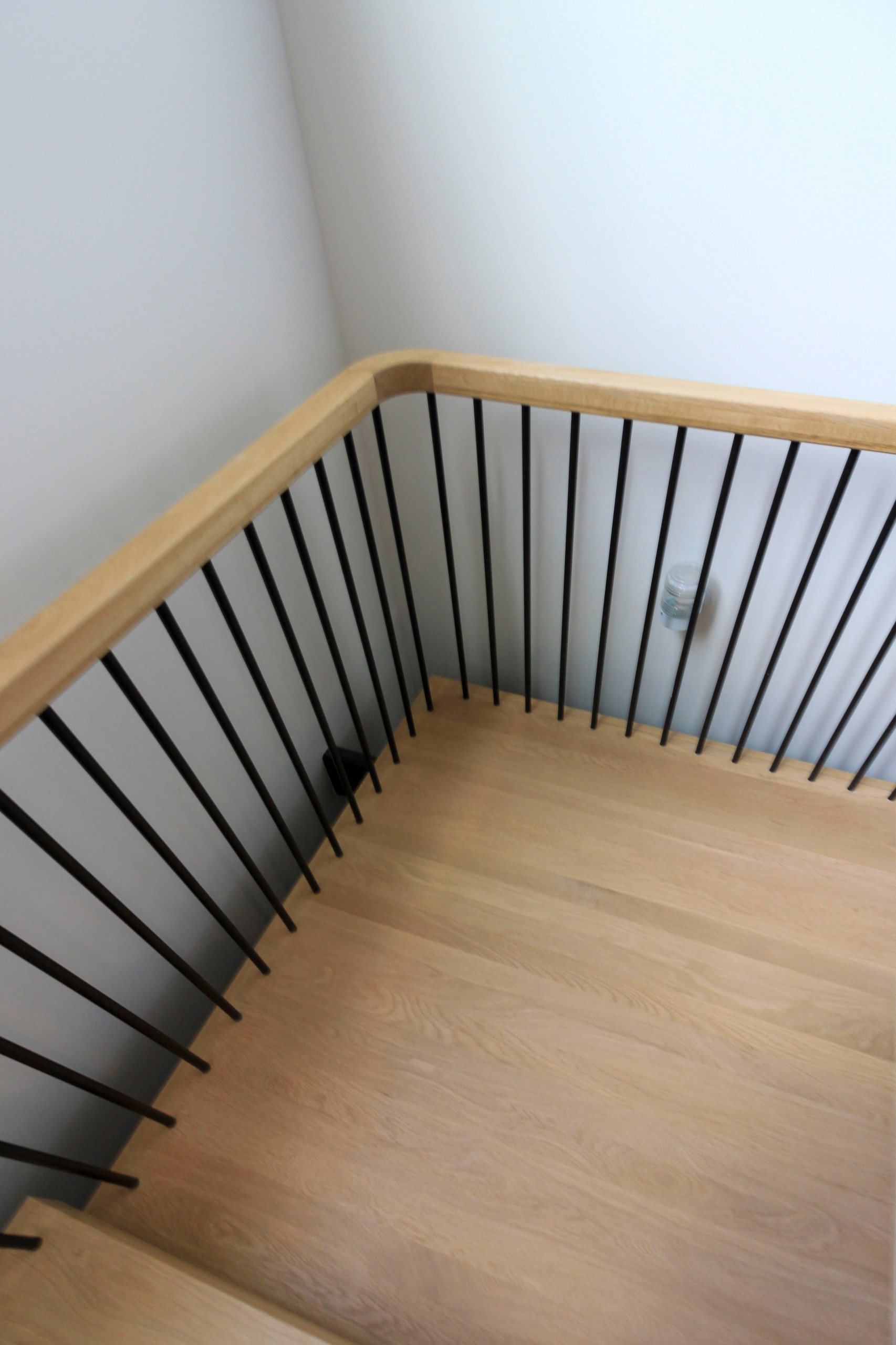 96_Dramatic cantilevered no-riser staircase, Bethesda, MD 20814