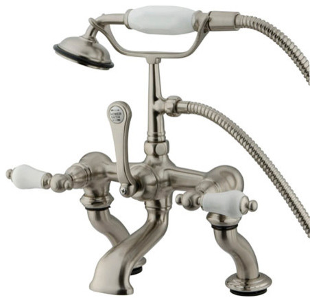 Deck Mount Clawfoot Tub Filler with Hand Shower