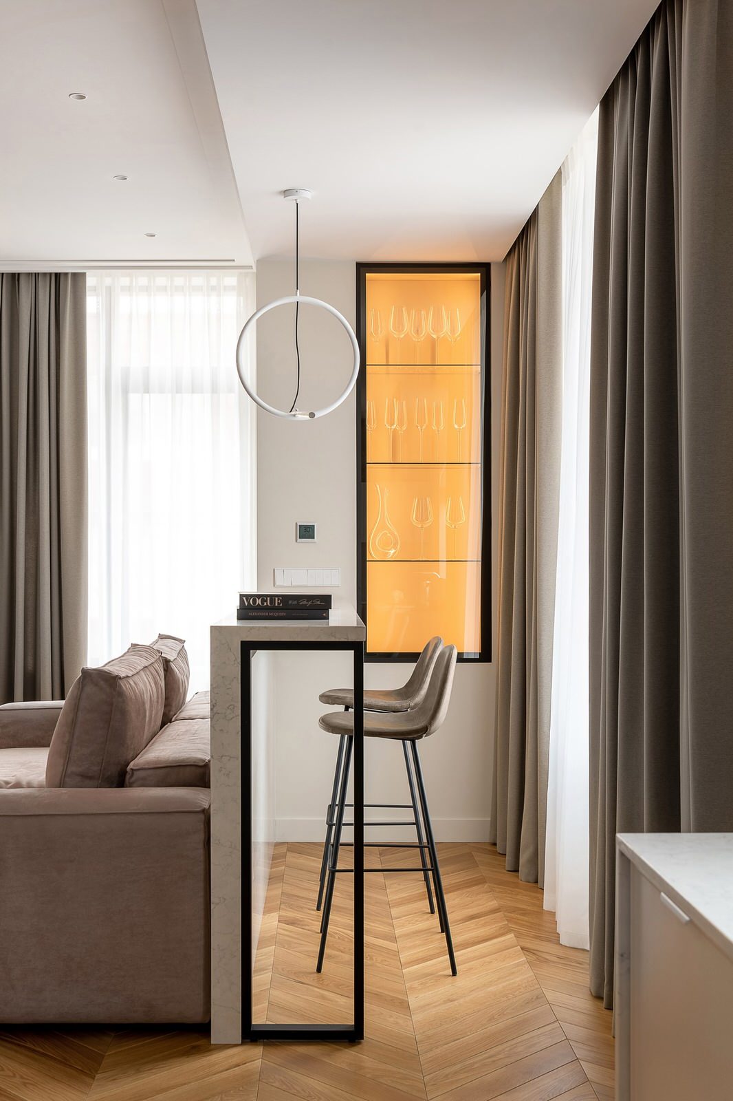 Реализованный дизайн проект квартиры в ЖК "Пряники"