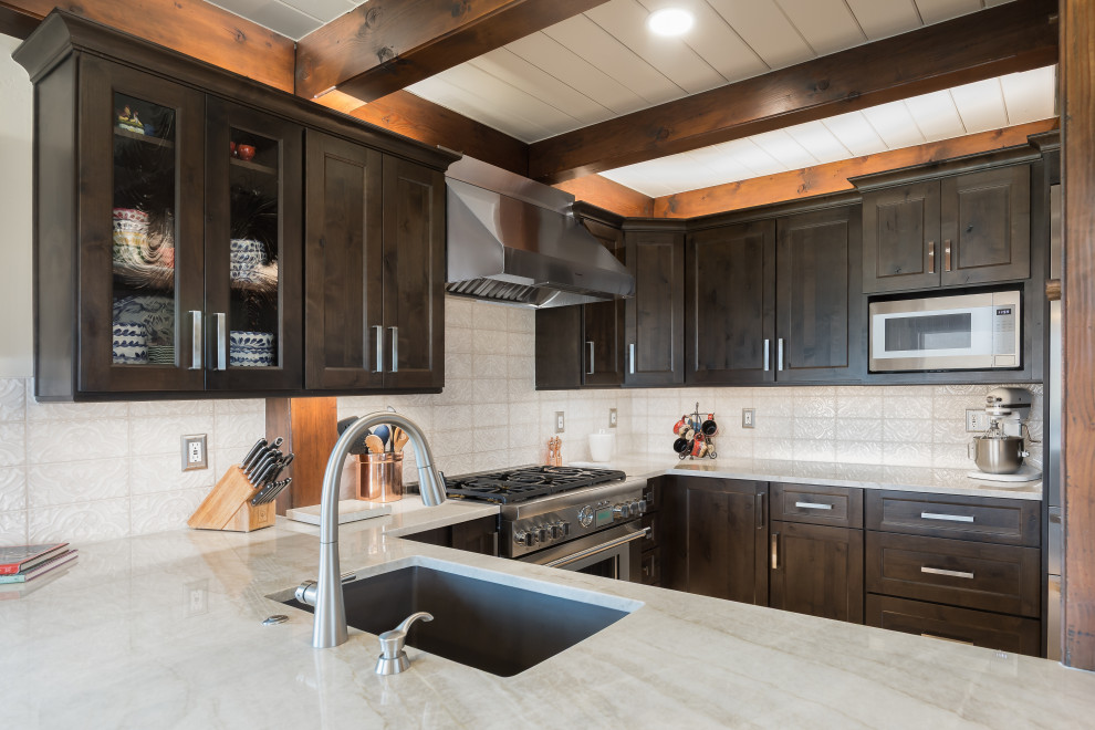 Kitchen - rustic kitchen idea in Denver